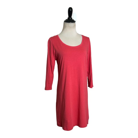 PureJill reddish pink 3/4 sleeves tunic top size small Tall - Picture 11 of 12